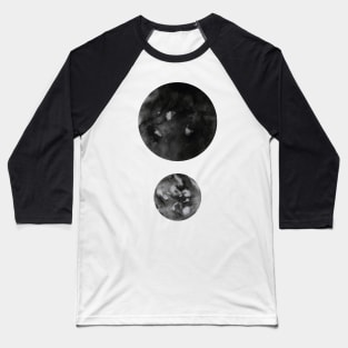 Black Minimal Dots Abstract Pattern. Baseball T-Shirt